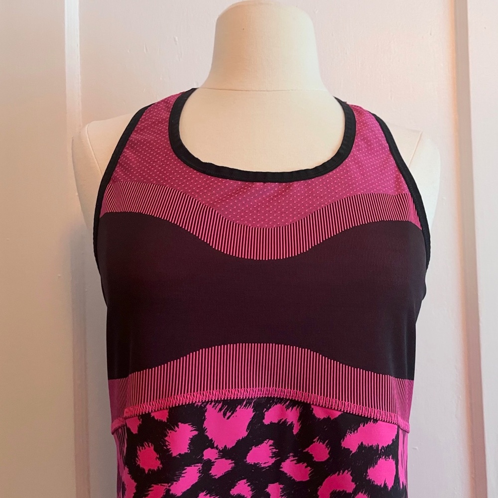 Stella McCartney x Adidas Hot Pink & Black Barricade Active Tank / Gym Top LARGE - Picture 10 of 10